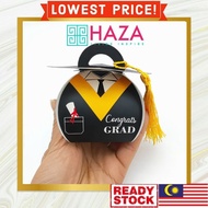 Ready Stock 🇲🇾 HAZA | GRAD (20 pcs) Graduation Box Doorgift Door gift Goodies Tadika Uitm University school candy bag