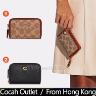 COACH/Coach C6725 C6723 Small Zip Around Card Case Women Short Coin Purse Wallet Dompet Wanita 6725 6723