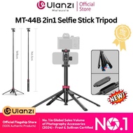 Ulanzi MT-44B 2nd Generation 2-in-1 Selfie Stick Tripod with Dual Camera Setup for Smartphone Mirror