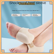TONFASHION 1PAIR Gel Heel Cushion, Reduces Pressure Relieves Pain Heel Socks, Comfortable Anti-Crack