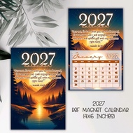 2027 Ref Magnet Calendar 4R size 4x6 inches | Bible Verse Christian Gift | Souvenir