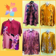 🌈Baju Kemeja Lelaki Sutera Batik Terengganu Premium Preloved Murah🌈Baju Batik Lelaki Terpakai Murah 