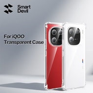 SmartDevil Phone Case for vivo iQOO 12 iQOO 12 Pro V29 Pro V27 Pro vivo X100 X90 X90S X80 iQOO 11 iQOO 10 iQOO Neo 9 Pro 8 iQOO Z7 S17 Pro S16 Pro Anti-Fingerprint Drop Protect Soft Silicone Clear Case