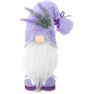 Hiasan Gnome Lavender Upltowtme untuk Rumah, Hiasan Gnome Musim Bunga, Hadiah Gnome Sweden untuk Wan