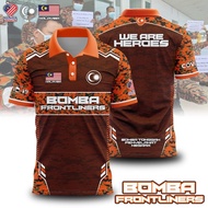 Malaysia BOMBA FRONTLINERS Polo Shirt 3D Print Muslim Mesh Fabric Sports Style Can Be Customized d7b