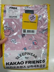 Kakao Friends Loungewear Female Free Size 夏天涼感睡衣系列 Apeach (粉紅混白)