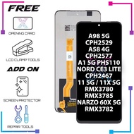 LCD SCREEN DISPLAY FOR REALME C67 5G/11 5G/11X 5G/NARZO 60X 5G/ OPPO A58 4G/A79 5G/A98 5G/A1 5G/ NOR