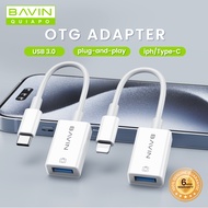 BAVIN O30 / O35 OTG Adapter Type-C to USB 3.0 / iPh to USB 3.0 Plug & Play for Laptop/Tablet/Camera