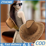 Women Men Cowboy Hat Western Suede Cowgirl Hats Fashion West Fancy Dress Party Headwear Unisex Acces