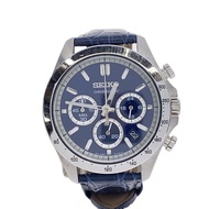 SEIKO mens watches quartz wrist watch analogues leather NVY SLV SS 8T63-00D0 Direct from Japan Secon