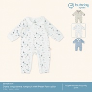BU Baby ชุดจั๊มสูธผ้าใยไผ่ลายแมลงปอ Dona jumpsuit Peter Pan collar BBB2103DN