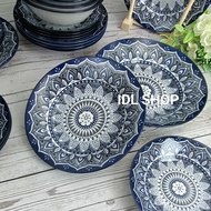 4 Pcs Porcelain Dinner Plate  Soup Plate Bowl Set Pinggan Melengkung Mangkuk Bowl Buffet Plate Pingg