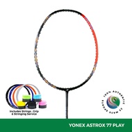 YONEX ASTROX 77 PLAY ( FOC STRING +GRIP + STRINGING ) 4U YONEX BADMINTON RACKET 77 PLY