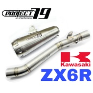 Project79 Exhaust Kawasaki ZX6R Long Slip On Tabung Muffler Stainless Pipe Accessories Motor ZX6 636