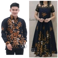 Luxury party batik dress mix brocade premium couple dress SML XL XXL 3XL 4XL