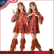 Kids' Hippie Costume Set | 60s & 70s Retro Boho Dress with Accessories