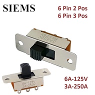 5/2 Pieces Slide Switch 2/3 Position 6 Pin with High Current 3A 250V PCB Panel Mount Vertical Slide 
