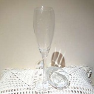 CRISTAL D'ARQUES 2 champagne flutes glasses Cabourg 18cl made in france 法國製香檳杯一對