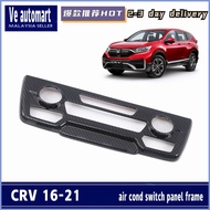 Vemart honda crv 2016-2021 carbon fiber air conditioning panel frame cover garnish accessories