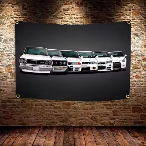 60x90cm 90x150cm JDM Gtr Car Evolution Flag Polyester Car Flag 60x90cm 90x150cm Decorative Outdoor G