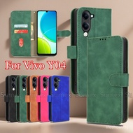 For Vivo Y04 4G Y29S Y29T 5G 2025 Phone Case Flip Leather Cover Shockproof Anti Fall Stand Holder Ma