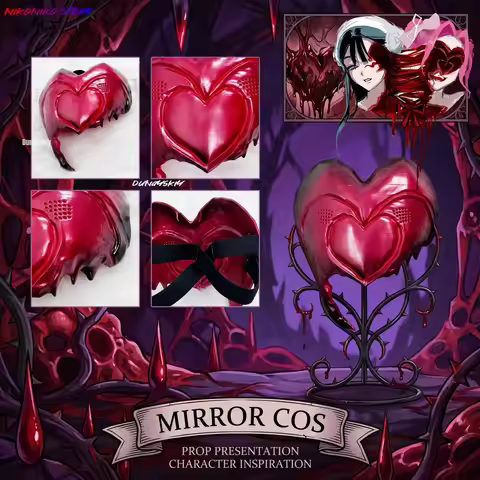 Zombiestage Mizi Anime Alienstage Black Heart Mask Cosplay Visual Version Mask Woman Little Bunny Ha
