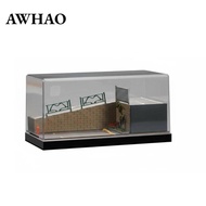 [AWHAO] Alloy Car Display Desktop Ornament Detailed Resin Diorama Box for Car Diorama Scene Collecto