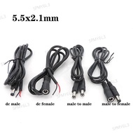 Black 5.5x2.1mm DC Cord Wire Male to male Female Power 2 wire pin 20awg 22awg extend connector Cable