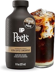Peet's Coffee, Ultra Coffee Concentrate, Instant Hot, Cold Brew, or Iced Coffee - Espresso Forte, 8