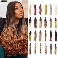 SIRENU Loose Wavy Braiding Hair, 24 Inch Length Spiral Curls Synthetic French Curl Braiding Hair, Fa