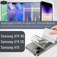 Samsung Galaxy A14 A15 4G 5G Front Back Nano Hydrogel Phone Screen Protector Film