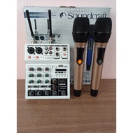 Mini Mixer/Soundcraft EFX 402W 4CH Audio Mixer + 2bh USB-Bluetooth Wireless Mic