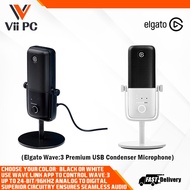 Elgato Wave 3 Premium USB Condenser Microphone, Digital Mixing, Solution Streaming and Podcasting (C