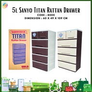 [ON SALE] 8000 5L SANYO TITAN RATTAN DRAWER/8000 6L SANYO TITAN RATTAN DRAWER/PLASTIC RATTAN DRAWER/