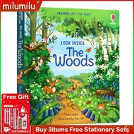 Usborne Look Inside The Woods Hardcover Cardboard Page Turning Boy Children S Enlightenment Picture