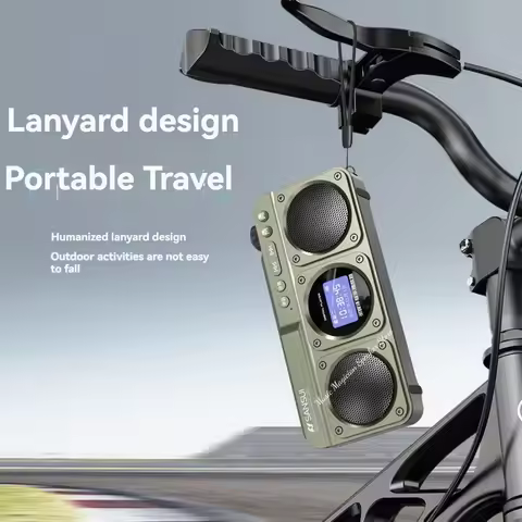Dual Speaker Bluetooth Speaker Portable Card Insertion Radio Lyrics Display High Quality Heavy Bass 