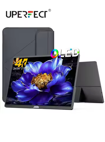UPERFECT 4K OLED Portable Monitor 15.6 Inch UHD 3456*2160 110% DCI-P3 500Nits HDR USB-C HDMI Travel 