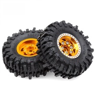 55mm Tire Truck Crawler Tire Skin 7mm Wheel Hub for FMS 1/24 FCX24 RC Car Metal Upgrade OP Accessori