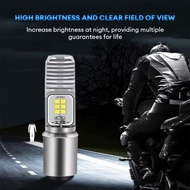 Q&X_SHOP 12V LED Motorcycle Light Bulb White-Type Bright Stable Model H2/H4/T10