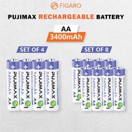Figaro PUJIMAX Bateri Charger Battery Pengecas Bateri AA Rechargeable Bateri Cas Semula AAA Recharge
