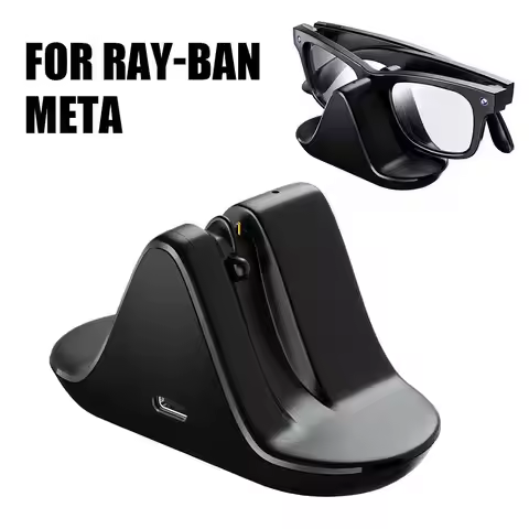 Potable Travel Charger Station Charging Dock For Ray-Ban Meta Smart Glasses For RW4006 RW4008 Type-C
