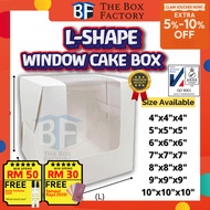 L Shape Window Cake Box Window Tall Cake Box 6"x6"x6" / 8"x8"x8" / 10"x10"x10"