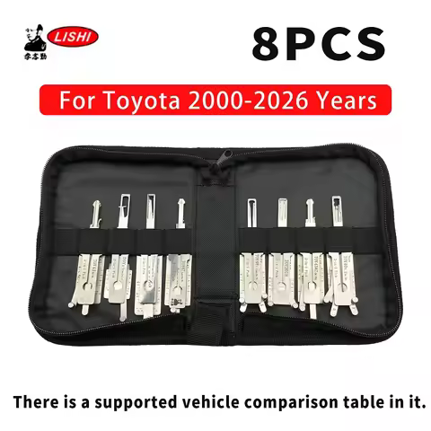8PCS For TOYOTA 2000-2026 Years Lishi 2in1 Decoder For Corolla TOY43AT TOY43 TOY48 TOY2018 TOY2 TOY2