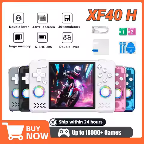 XF40-H Retro Handheld Game Console with Linux System Video Player Glowing Rocker Portable WiFi Pocke