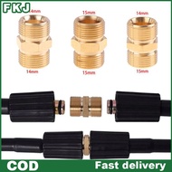 FKJ High Pressure Washer Hose Extension Connector Adapter Copper M22 14mm & 15mm