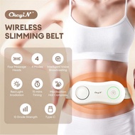 Electric ▸ Ckeyin 4D EMS Waist And Abdomen Massager Belt Cordless Red Light Moxibustion Hot Compres