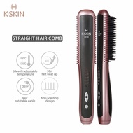 [100% Authentic] KSKIN Antiscalding Hair Straightener Brush KSKIN Hair Straightener Curler [Jindao G
