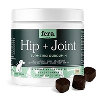 [PRE-ORDER] FERA PET ORGANICS Glucosamine Chondroitin Chews for Dogs - All Natural Hip and Joint Supplement with MSM, Omega-3, Vitamin C, Hyaluronic Acid, Organic Turmeric - Advanced Max-Strength Vet Formulated (ETA: 2023-02-19)