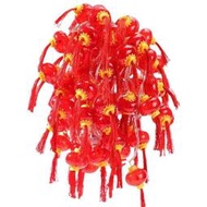 紅燈籠串太陽能陽臺掛飾周歲喜事新年迷你充電小燈籠春節裝飾
