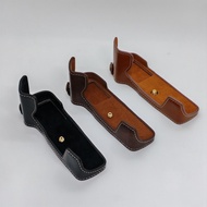 PU Leather Camera Case Cover For Olympus E-M5 Mark III EM5III em5 mark 3 Half Body Bag Protect Botto